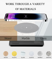 Invisible Wireless Charger, Under Desk Wireless Charger, Hidden Charging Station for iPhone 17/16/15/14/13/12/ Samsung Galaxy